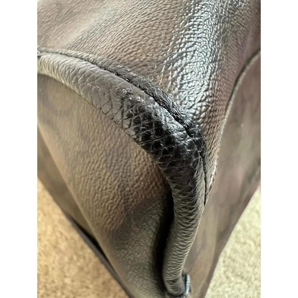 Coach Signature Double Stripe Bennett Heritage Satchel Mahogany Purse - Picture 12 of 12